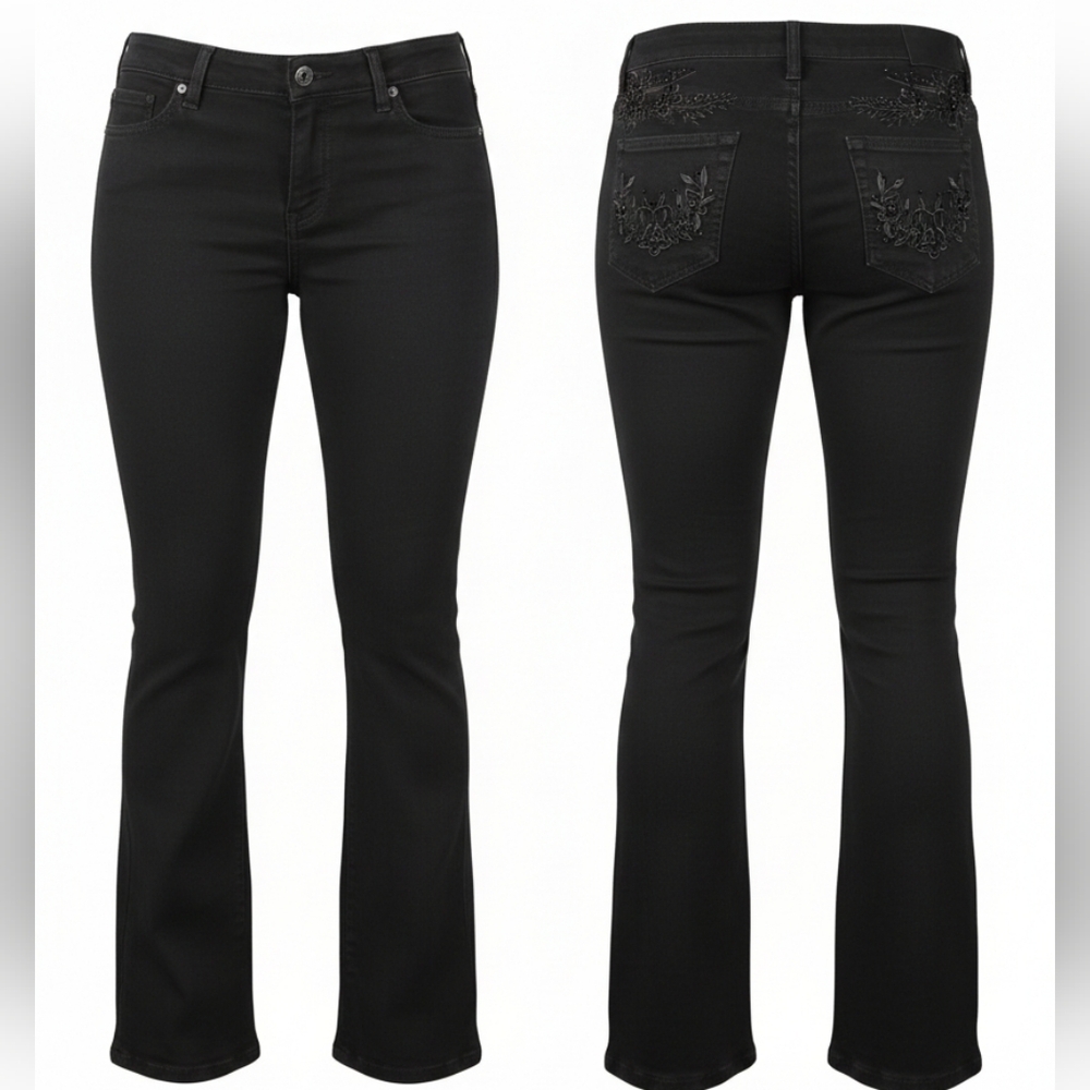 NWT Daniel Black 7/8 Bootcut Jeans - Sparkly Embellished Pockets